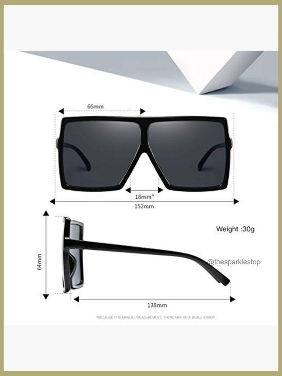 3 Pack Retro Square Sunglasses Large Frame UV400 Protection main image 5